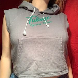 NWOT tulane sleeveless hoodie
